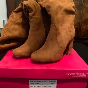 Shoedazzle Slouchy Heeled Boots